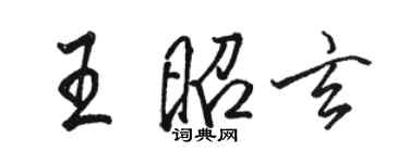 駱恆光王昭玄行書個性簽名怎么寫