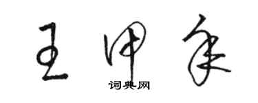 駱恆光王甲年草書個性簽名怎么寫