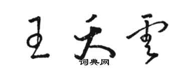 駱恆光王夭雲草書個性簽名怎么寫