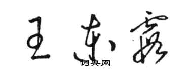 駱恆光王東霞草書個性簽名怎么寫