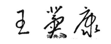 駱恆光王冀康草書個性簽名怎么寫