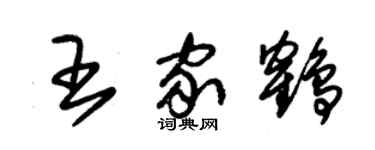 朱錫榮王家鶴草書個性簽名怎么寫