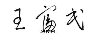 駱恆光王富民草書個性簽名怎么寫