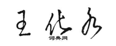 駱恆光王化水草書個性簽名怎么寫