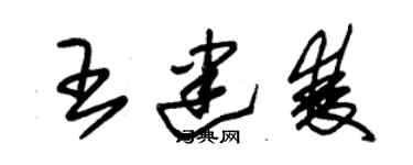 朱錫榮王建雙草書個性簽名怎么寫