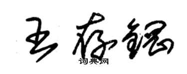 朱錫榮王存鋼草書個性簽名怎么寫