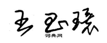 朱錫榮王昌環草書個性簽名怎么寫