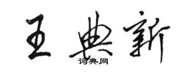 駱恆光王典新行書個性簽名怎么寫