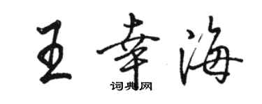 駱恆光王幸海行書個性簽名怎么寫