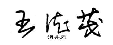 朱錫榮王德茂草書個性簽名怎么寫