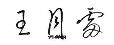 駱恆光王月雷草書個性簽名怎么寫