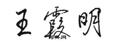 駱恆光王霞明行書個性簽名怎么寫