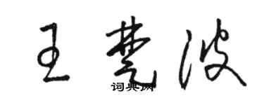 駱恆光王楚波草書個性簽名怎么寫