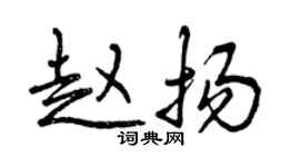 曾慶福趙揚行書個性簽名怎么寫