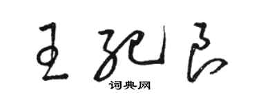 駱恆光王紀良草書個性簽名怎么寫