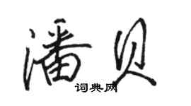 駱恆光潘貝行書個性簽名怎么寫