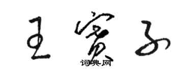 駱恆光王賽子草書個性簽名怎么寫