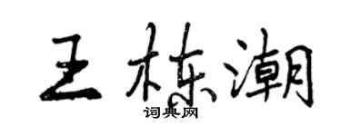 曾慶福王棟潮行書個性簽名怎么寫