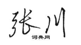 駱恆光張川行書個性簽名怎么寫