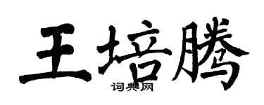 翁闓運王培騰楷書個性簽名怎么寫