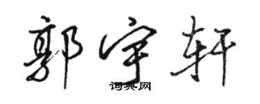 駱恆光郭宇軒行書個性簽名怎么寫