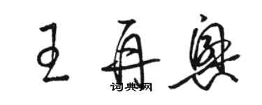 駱恆光王再興草書個性簽名怎么寫