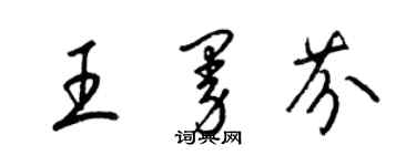 梁錦英王曼芬草書個性簽名怎么寫