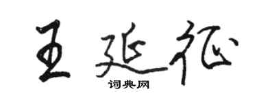 駱恆光王延征行書個性簽名怎么寫