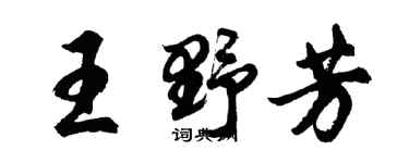 胡問遂王野芳行書個性簽名怎么寫