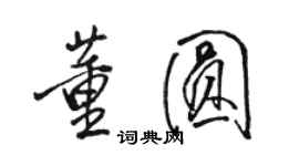 駱恆光董圓行書個性簽名怎么寫