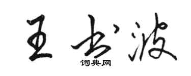 駱恆光王書波行書個性簽名怎么寫