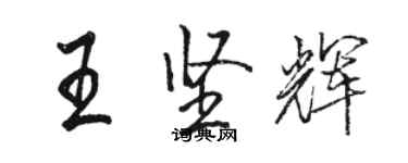 駱恆光王堅輝行書個性簽名怎么寫