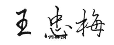 駱恆光王忠梅行書個性簽名怎么寫