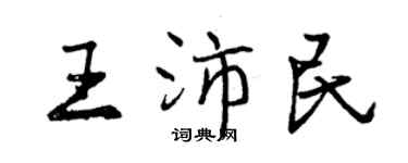 曾慶福王沛民行書個性簽名怎么寫