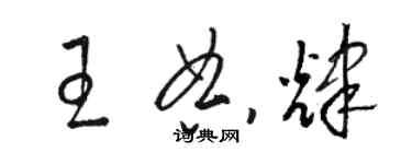 駱恆光王典輝草書個性簽名怎么寫