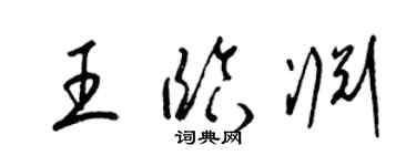 梁錦英王臨淵草書個性簽名怎么寫