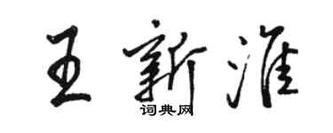 駱恆光王新淮行書個性簽名怎么寫