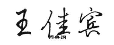 駱恆光王佳賓行書個性簽名怎么寫