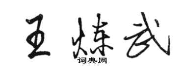 駱恆光王煉武行書個性簽名怎么寫