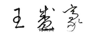 駱恆光王盛豪草書個性簽名怎么寫