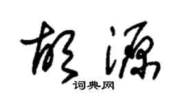 朱錫榮胡源草書個性簽名怎么寫