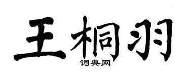 翁闓運王桐羽楷書個性簽名怎么寫