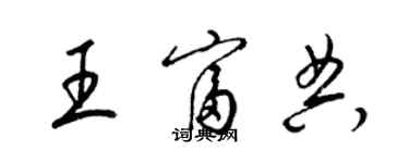 梁錦英王富典草書個性簽名怎么寫