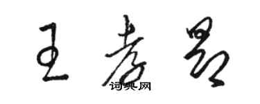 駱恆光王孝昂草書個性簽名怎么寫