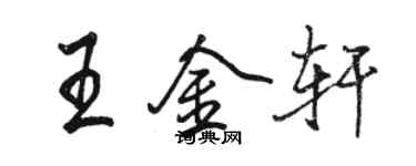 駱恆光王金軒行書個性簽名怎么寫