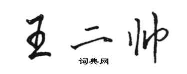 駱恆光王二帥行書個性簽名怎么寫