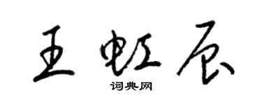 梁錦英王虹辰草書個性簽名怎么寫