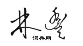 駱恆光林豐草書個性簽名怎么寫