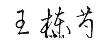 駱恆光王棟芍草書個性簽名怎么寫