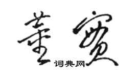 駱恆光董實草書個性簽名怎么寫